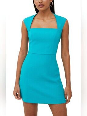 French Connection Ruth Whisper A-Line Dress in Jaded Teal Size 12
